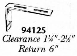 Kirsch 6" Bracket & Support - 94125.090 - Alan Richard Textiles, LTD Kirsch Architrac - Series 93001 - DISCONTINUED, Kirsch Architrac - Series 94003