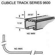 Kirsch Anodized Aluminum Architrac - 9600 Assembled - Kirsch Architrac Series 9600, Kirsch Assembled Architrac