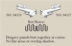 Kirsch Ripplefold Butt Masters For 94001 Track - Left - 94118 - Kirsch Architrac - Series 94001