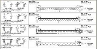 Ripplefold Carriers - 120% Fullness, 1-7/8" On Center - Kirsch Architrac - Series 94001, Kirsch Architrac - Series 94003, Kirsch Architrac - Series 94004, Kirsch Architrac - Series 94005, Kirsch Architrac - Series 94008, Ripplefold Tapes, Ripplefold Tapes And Carriers